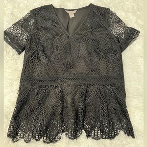 Black lace top